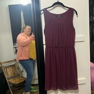 A byer Burgundy, sleeveless, dress, size medium